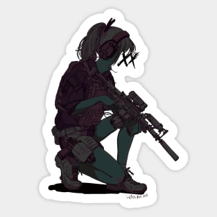 Gun girl Sticker